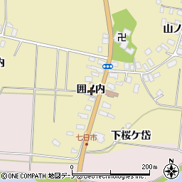 秋田県北秋田市七日市囲ノ内周辺の地図