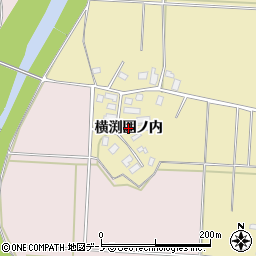 秋田県北秋田市七日市（横渕囲ノ内）周辺の地図