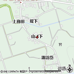 秋田県北秋田市木戸石山ノ下周辺の地図