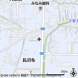 秋田県能代市河戸川長沼布周辺の地図