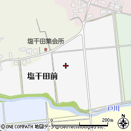 秋田県能代市塩干田前周辺の地図