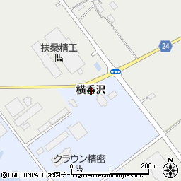 秋田県北秋田市川井（横呑沢）周辺の地図