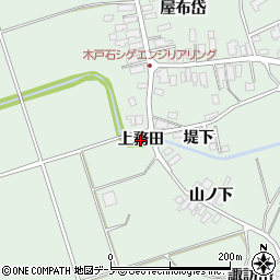 秋田県北秋田市木戸石（上務田）周辺の地図