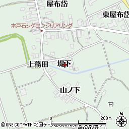 秋田県北秋田市木戸石堤下周辺の地図