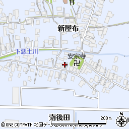 秋田県能代市河戸川後田周辺の地図