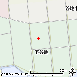 秋田県能代市下谷地周辺の地図