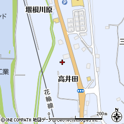 秋田県鹿角市花輪高井田47周辺の地図