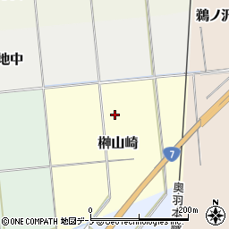 秋田県能代市榊山崎周辺の地図