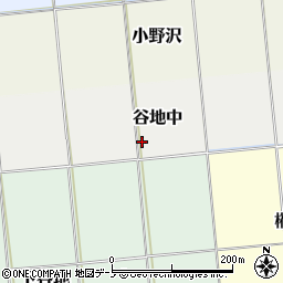 秋田県能代市谷地中周辺の地図