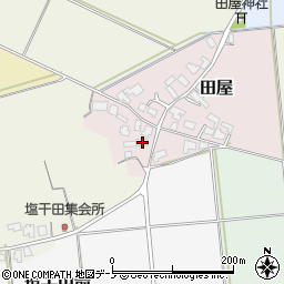 秋田県能代市田屋3周辺の地図