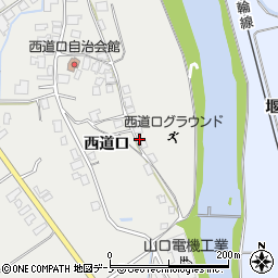 秋田県鹿角市尾去沢西道口周辺の地図