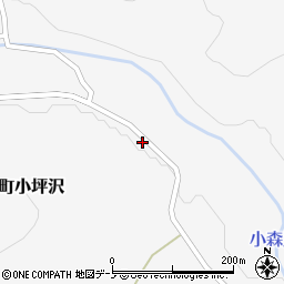 秋田県大館市比内町小坪沢1周辺の地図