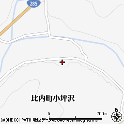 秋田県大館市比内町小坪沢25周辺の地図