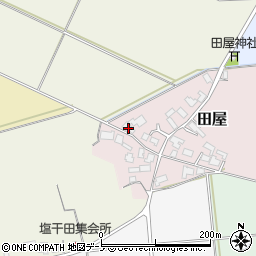 秋田県能代市田屋75周辺の地図