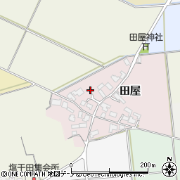 秋田県能代市田屋71周辺の地図