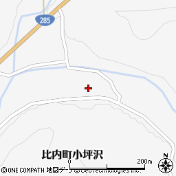 秋田県大館市比内町小坪沢金助沢周辺の地図