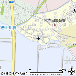 秋田県能代市大内田119-36周辺の地図