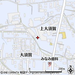 秋田県能代市河戸川上大須賀周辺の地図