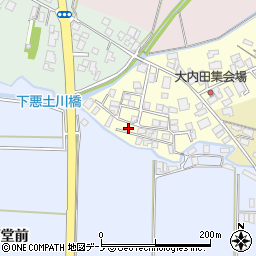 秋田県能代市大内田119-24周辺の地図