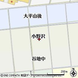 秋田県能代市小野沢周辺の地図