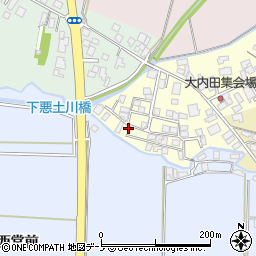 秋田県能代市大内田119-22周辺の地図
