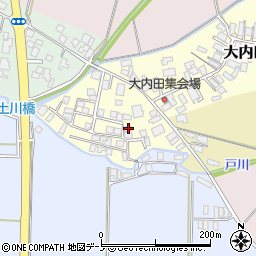 秋田県能代市大内田119周辺の地図