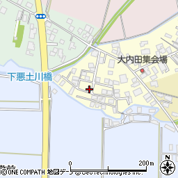 秋田県能代市大内田119-13周辺の地図