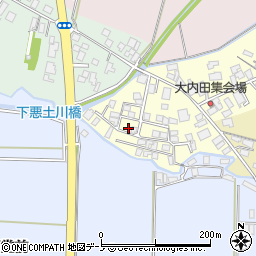 秋田県能代市大内田119-15周辺の地図