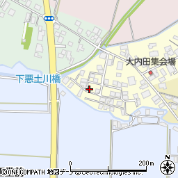 秋田県能代市大内田119-17周辺の地図