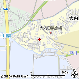秋田県能代市大内田119-43周辺の地図