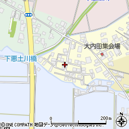 秋田県能代市大内田119-12周辺の地図