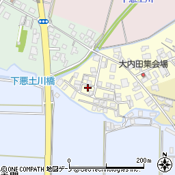 秋田県能代市大内田119-14周辺の地図