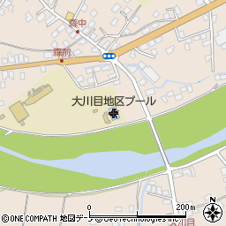 久慈市大川目地区プール周辺の地図