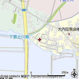 秋田県能代市大内田119-21周辺の地図