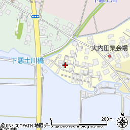 秋田県能代市大内田119-16周辺の地図
