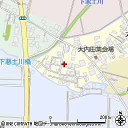 秋田県能代市大内田119-26周辺の地図