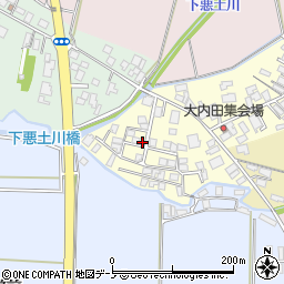秋田県能代市大内田119-7周辺の地図