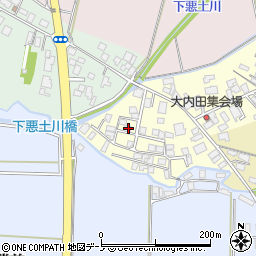 秋田県能代市大内田119-9周辺の地図