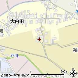 秋田県能代市袖又周辺の地図