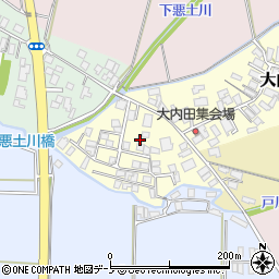 秋田県能代市大内田119-4周辺の地図