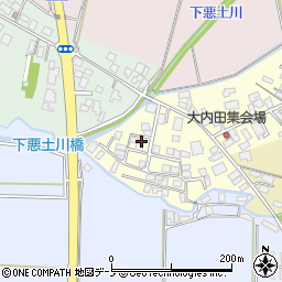 秋田県能代市大内田119-8周辺の地図