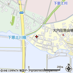 秋田県能代市大内田119-19周辺の地図