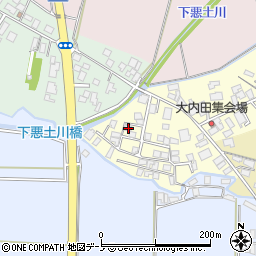 秋田県能代市大内田119-10周辺の地図
