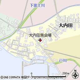 大内田集会場周辺の地図