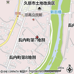 岩手県久慈市長内町第７地割周辺の地図