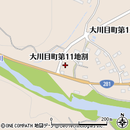 岩手県久慈市大川目町第１１地割周辺の地図