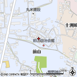 秋田県能代市河戸川前山周辺の地図