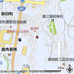 秋田県鹿角市花輪高井田4周辺の地図