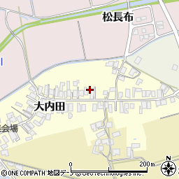 秋田県能代市大内田47周辺の地図
