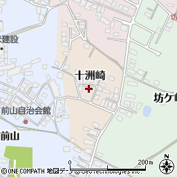 秋田県能代市十洲崎周辺の地図